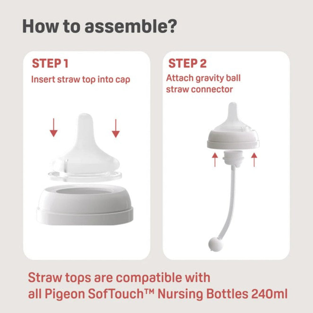 Pigeon SofTouch 2-Step Straw Bottle Set