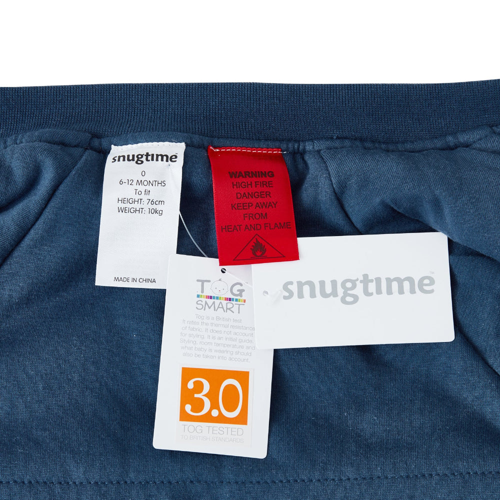 Snugtime Long Sleeve Padded Sleeping Bag - 3.0 Tog - Cloud