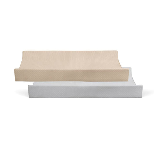 Bubba Blue Confetti Change Mat Cover Grey/Taupe 2 pk