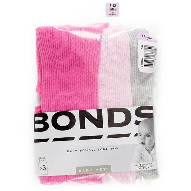 Bonds Singlet 3 pk - Pink