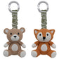 Living Textiles Stroller Toy 2pk Bear & Fox