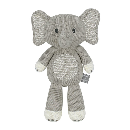 Living Textiles Whimsical Knitted Toy - Mason the Elephant