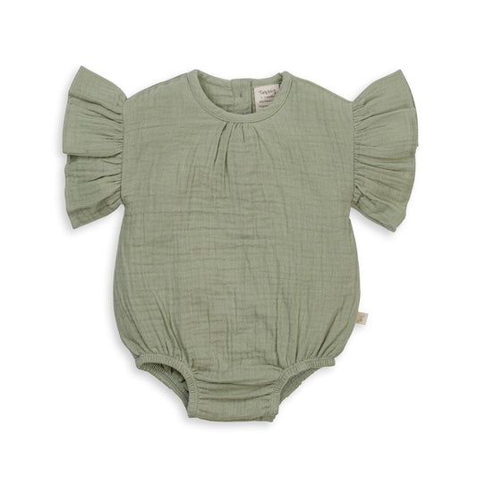 Tiny Twig Bodysuit Frill Sleeve - Reseda