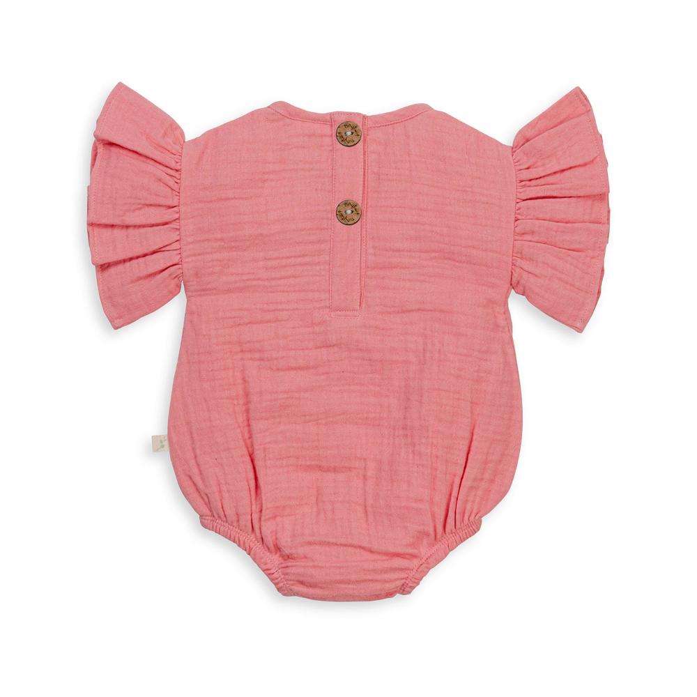 Tiny Twig Bodysuit Frill Sleeve - Berry Ice