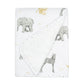 Living Textiles Jersey Sherpa Pram Blanket - Savanna Babies