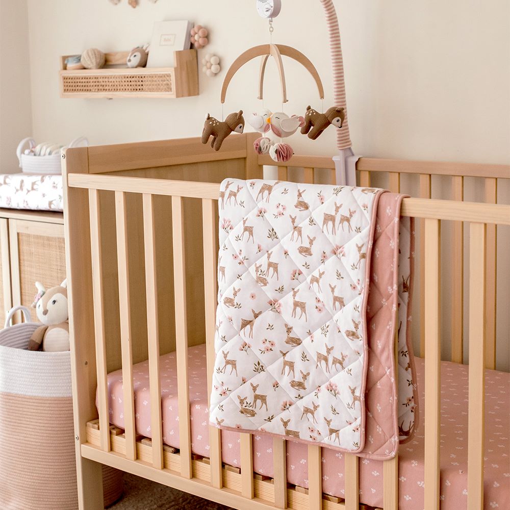 Living Textiles Reversible Jersey Cot Comforter - Sophia Garden