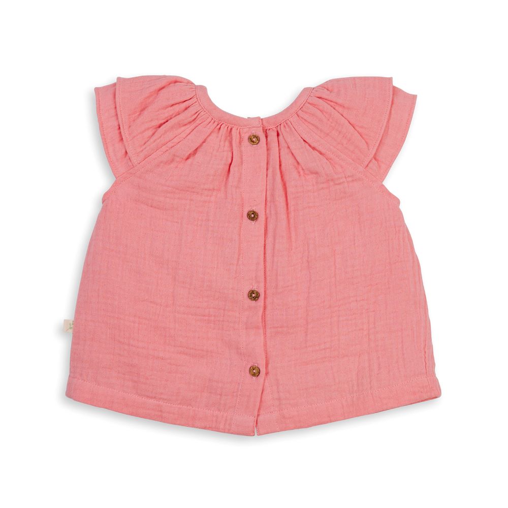 Tiny Twig Ruffle Top - Berry Ice - Girls