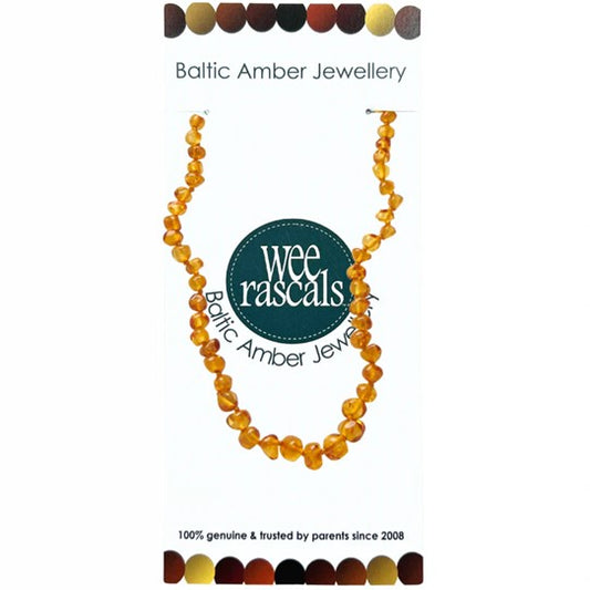 Wee Rascals Amber Infant Necklace 33cm Honey