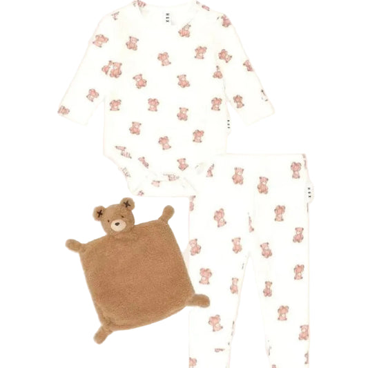 Huxbaby Beary Snuggly 3Pc Newborn Gift Set