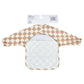 Big Softies Recylced Long Sleeve Bib - Brown Check