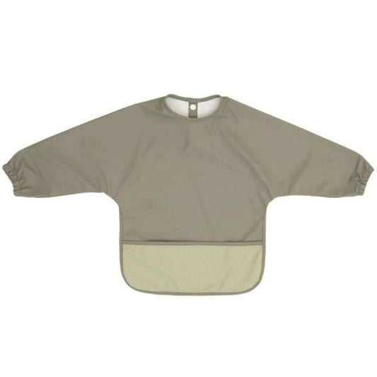 All4Ella Recycled Long Sleeve Bib - Two Tone Sage