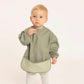 All4Ella Recycled Long Sleeve Bib - Two Tone Sage