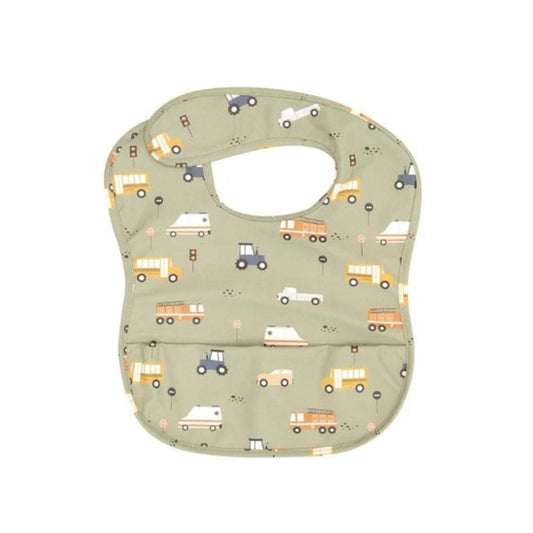 All4Ella Recycled Pouch Bib - Trucks