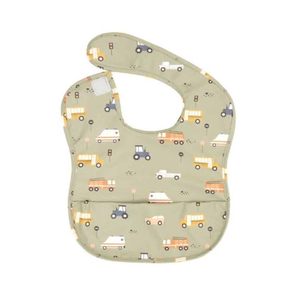 All4Ella Recycled Pouch Bib - Trucks