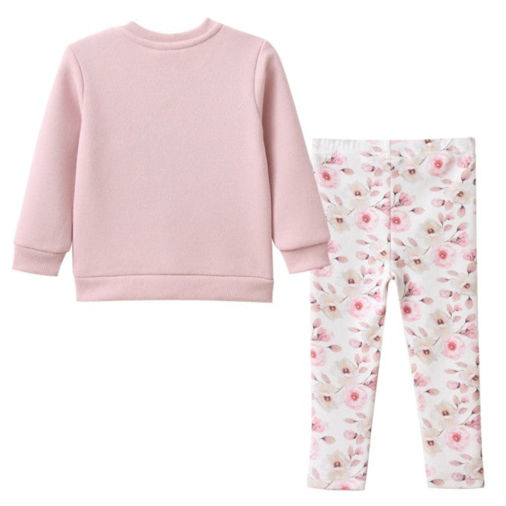 Cracked Soda Blossom Crew and Pant Set - Grape