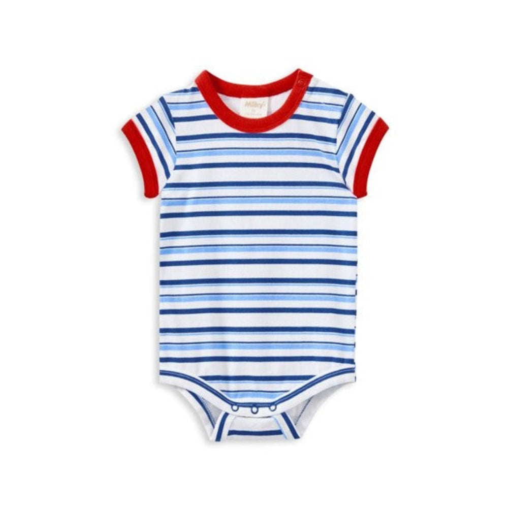 Milky Clothing Blue Stripe Bubbysuit