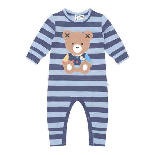 Huxbaby College Hux Blue Stripe Romper