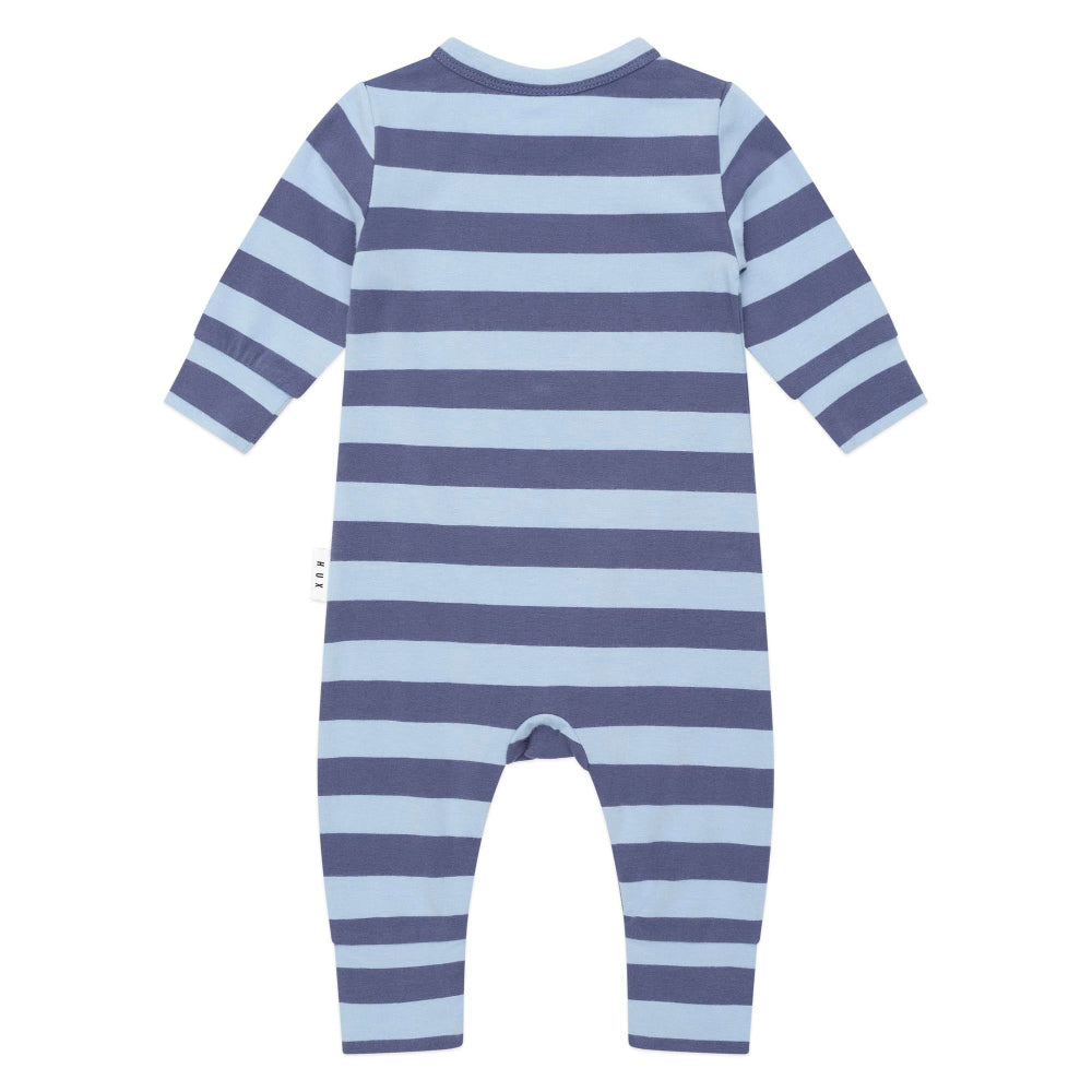 Huxbaby College Hux Blue Stripe Romper