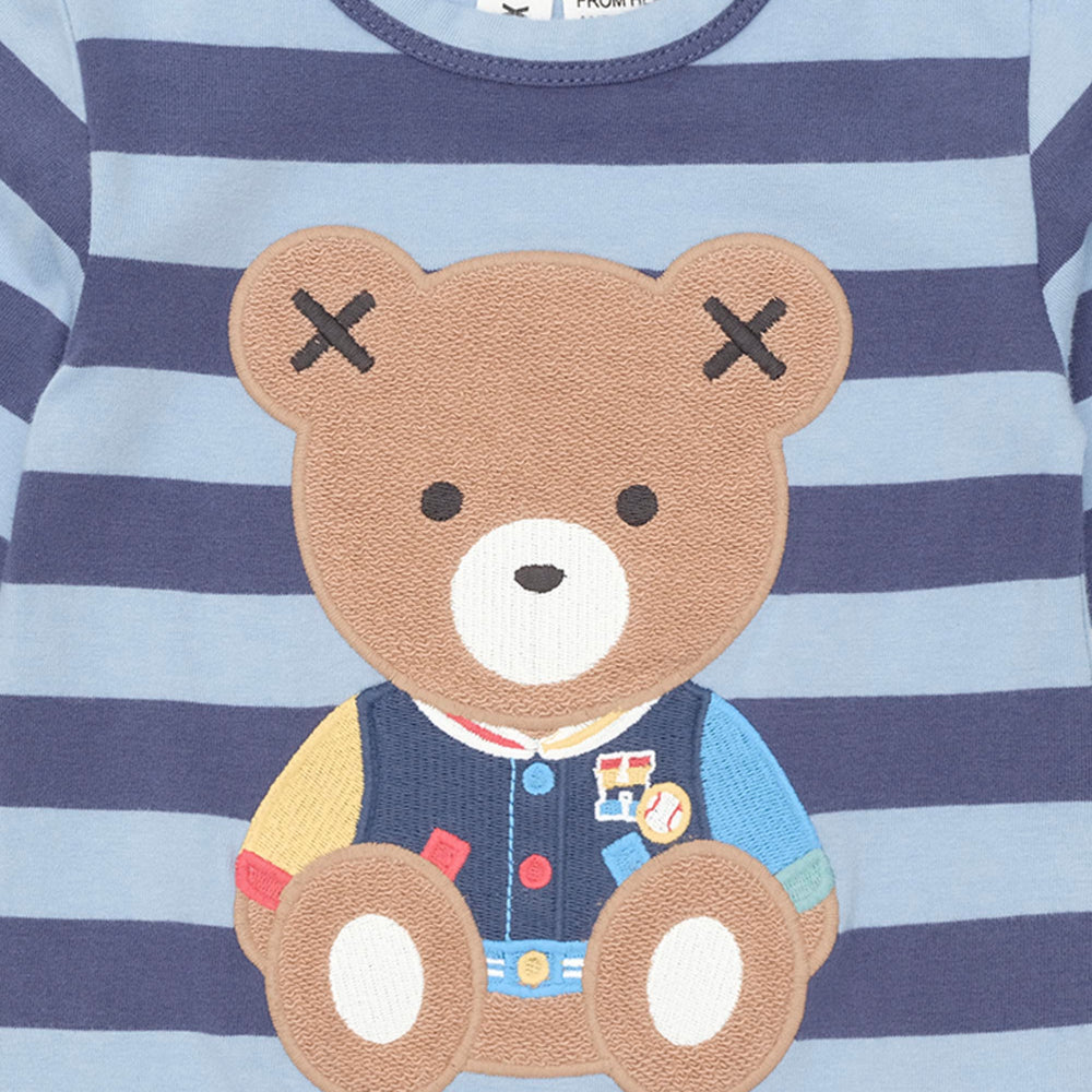 Huxbaby College Hux Blue Stripe Romper