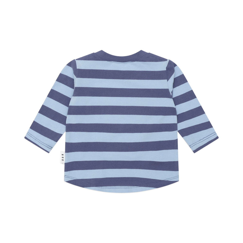 Huxbaby Furry Hux Blue Stripe Bear Top