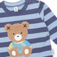 Huxbaby Furry Hux Blue Stripe Bear Top