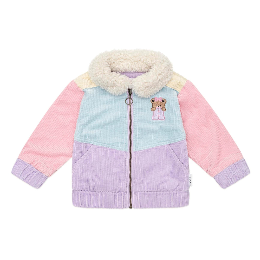 Huxbaby Blush Colour Block Cord Jacket