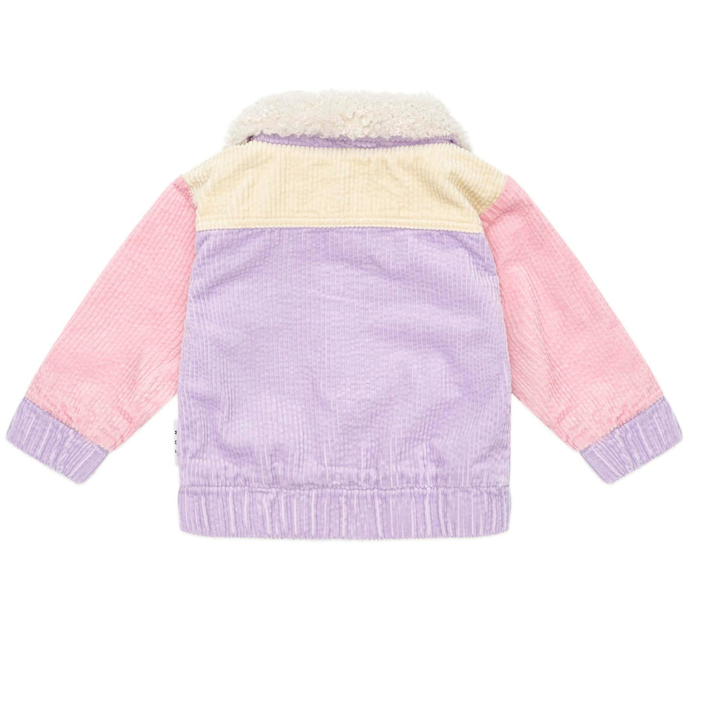 Huxbaby Blush Colour Block Cord Jacket