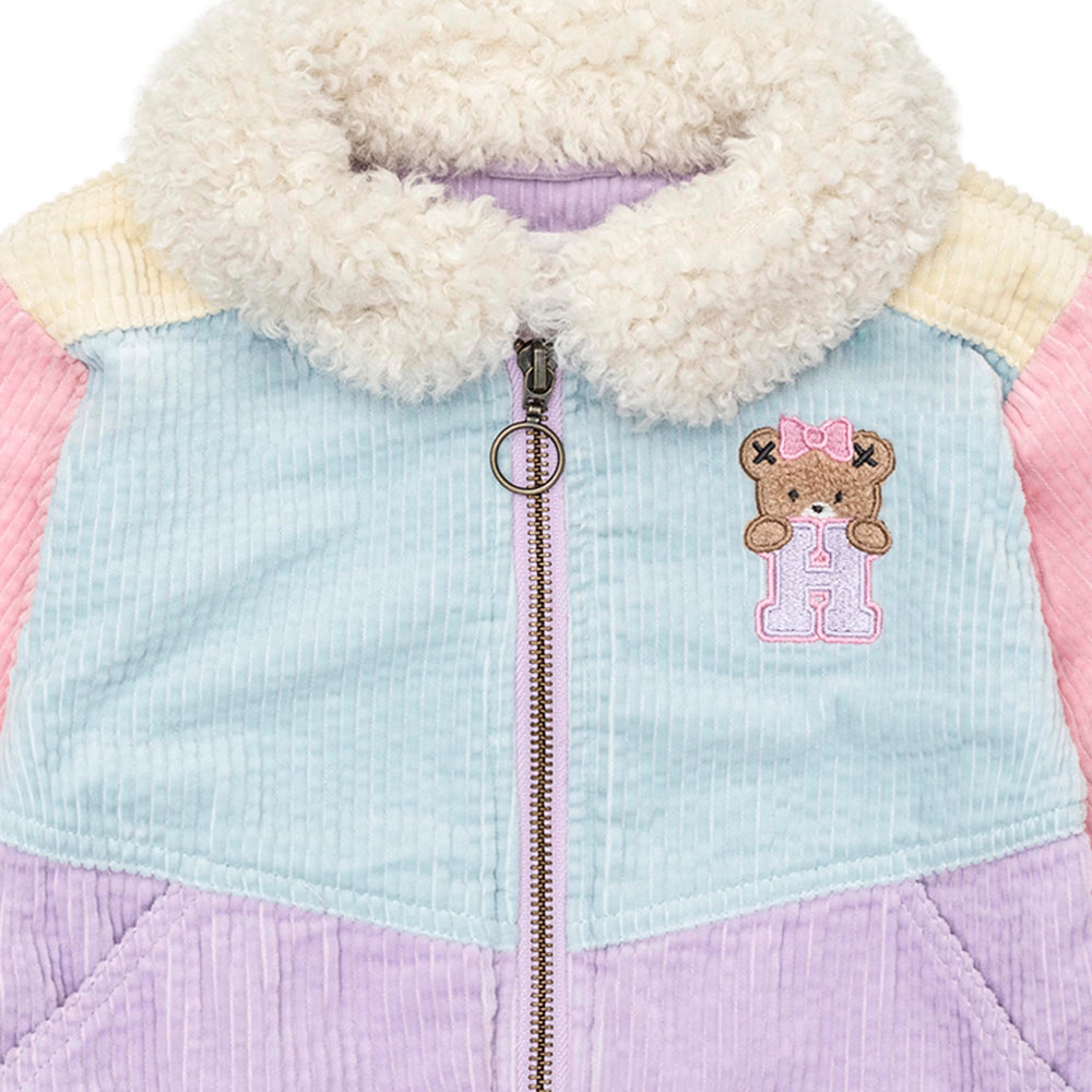 Huxbaby Blush Colour Block Cord Jacket