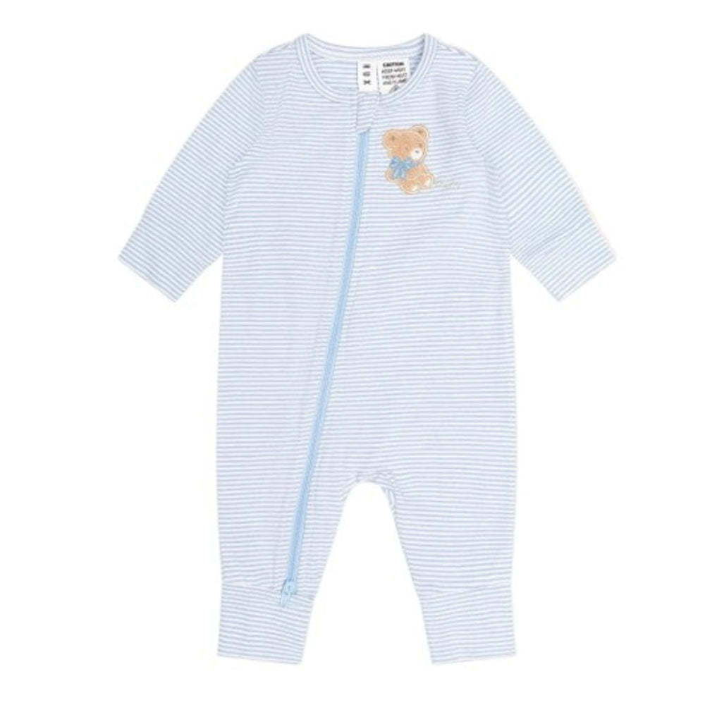 Huxbaby Bow Hux Stripe Zip Romper
