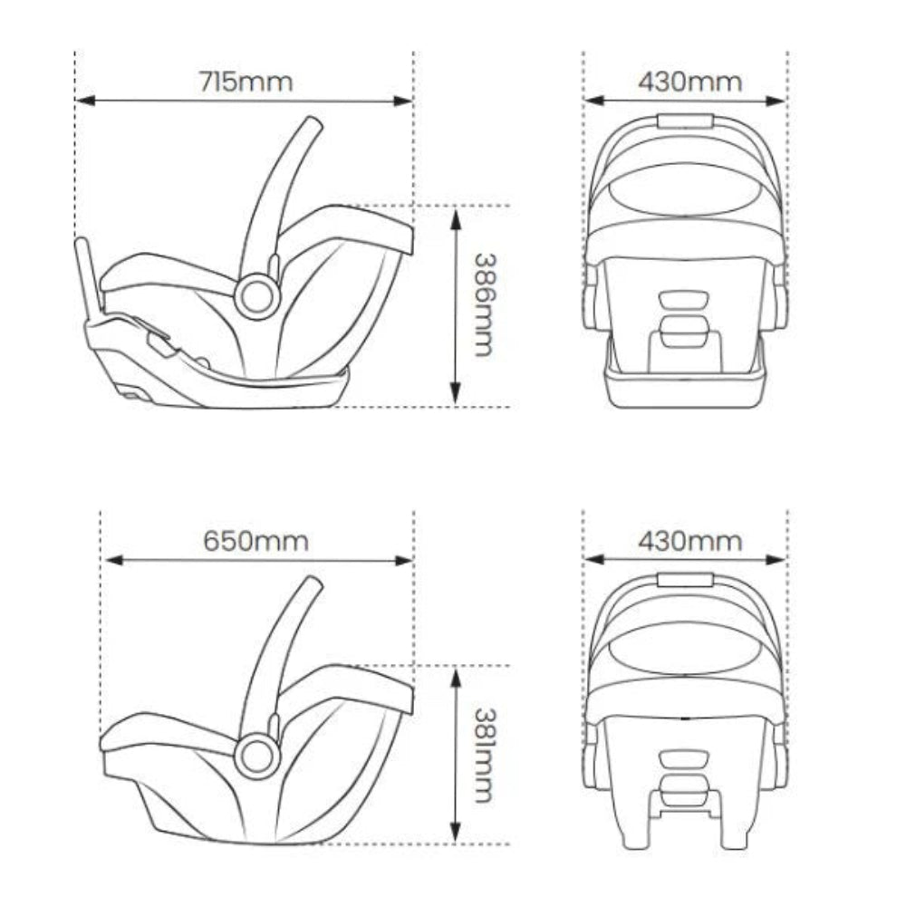 Britax B-Pod Lite Baby Capsule Black