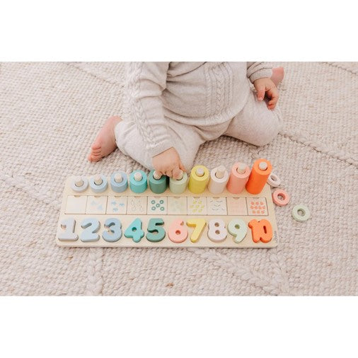 Bubble Wooden Numbers and Blocks Counting Set