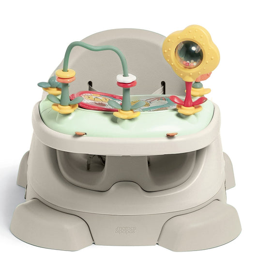 Mamas & Papas Bug 3-in-1 Floor & Booster Seat with Activity Tray - Clay