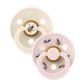 Bibs Soothers 2 pk - Bumblebee Latex - Ivory Mix