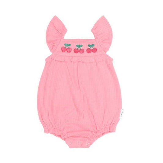 Huxbaby Cherry Emb Playsuit