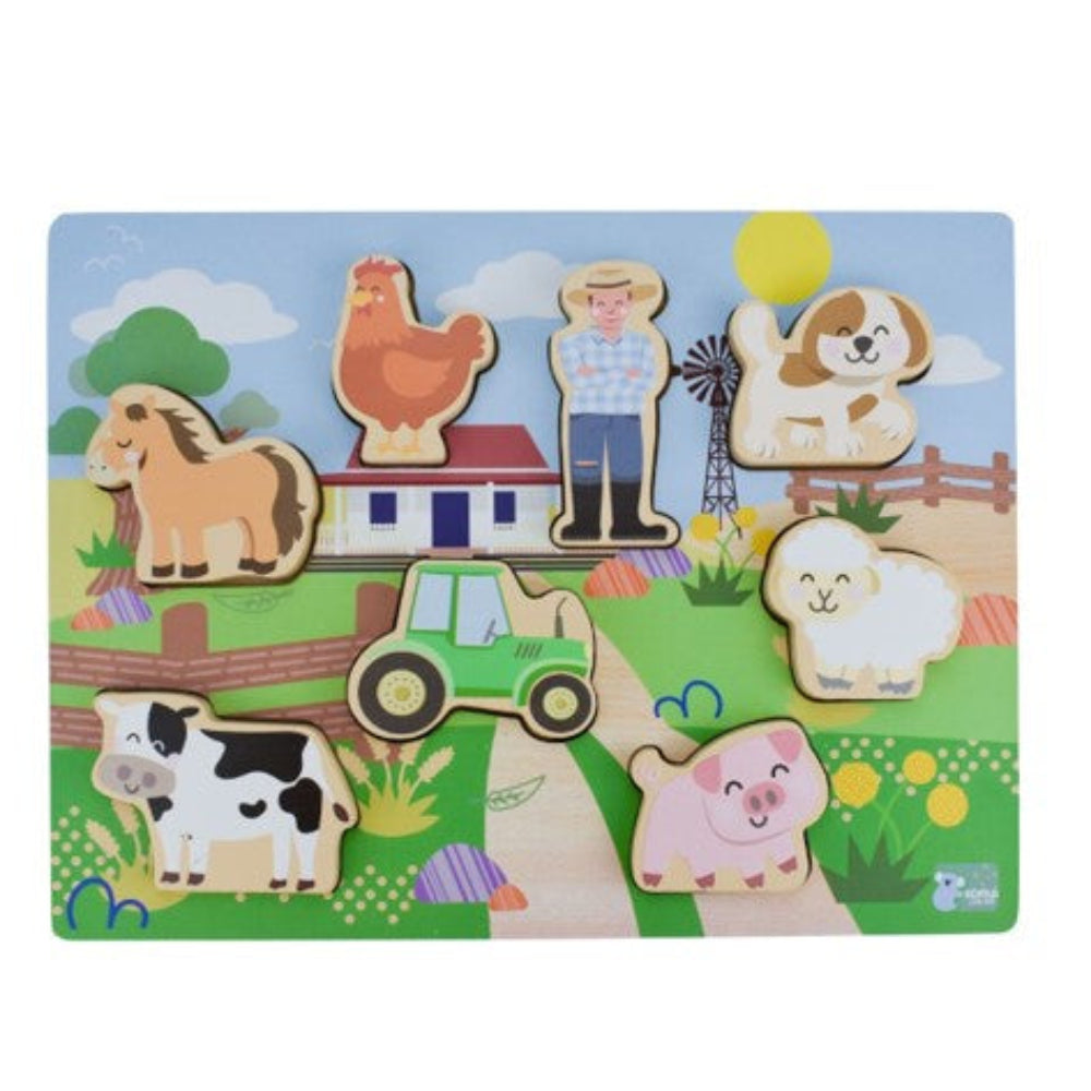 Koala Dream Chunky Aussie Farm Animal Wooden Puzzle