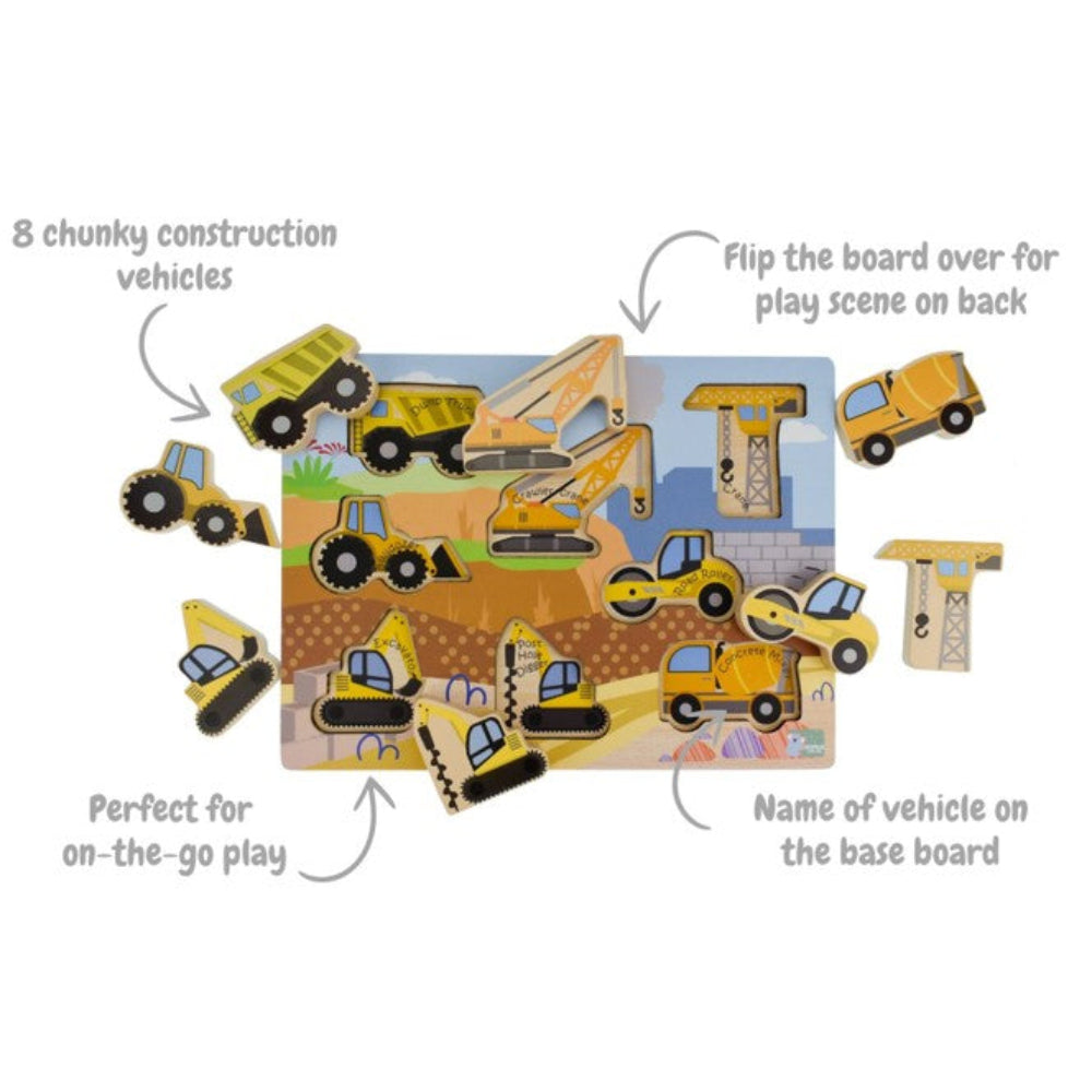 Koala Dream Chunky Construction Vehicle Wooden Puzzle