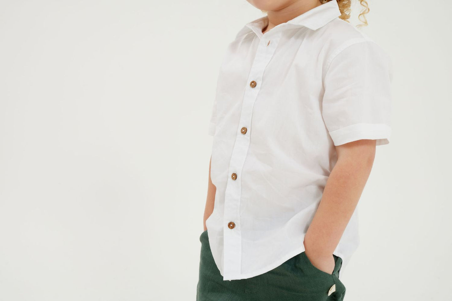 Tiny Twig Organic Cotton Cambric Shirt - Boys - White