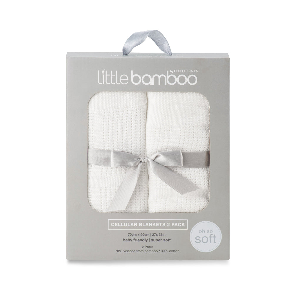 Little Bamboo Cellular Blanket 2 pk - Natural