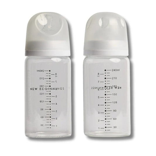New Beginnings Classic Glass Bottle - 240 ml Twin Pack