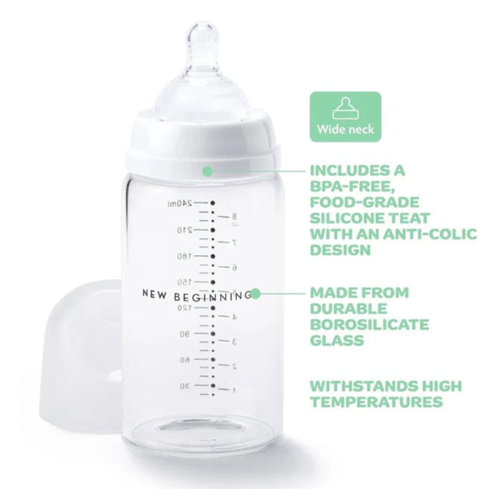 New Beginnings Classic Glass Bottle - 240 ml Twin Pack