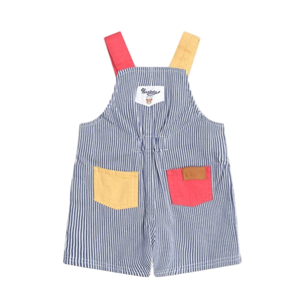 Huxbaby Classic Stripe Short Overalls