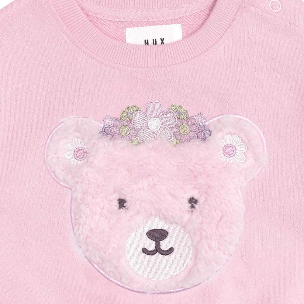 Huxbaby Daisy Furry Bear Sweatshirt