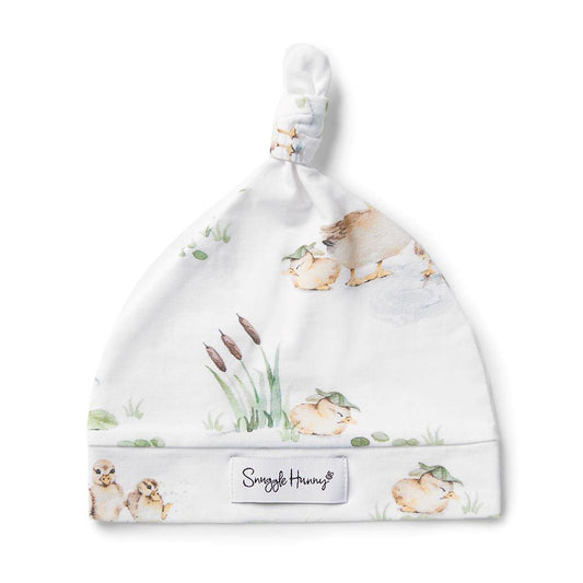 Snuggle Hunny Organic Knotted Beanie - Duck Pond