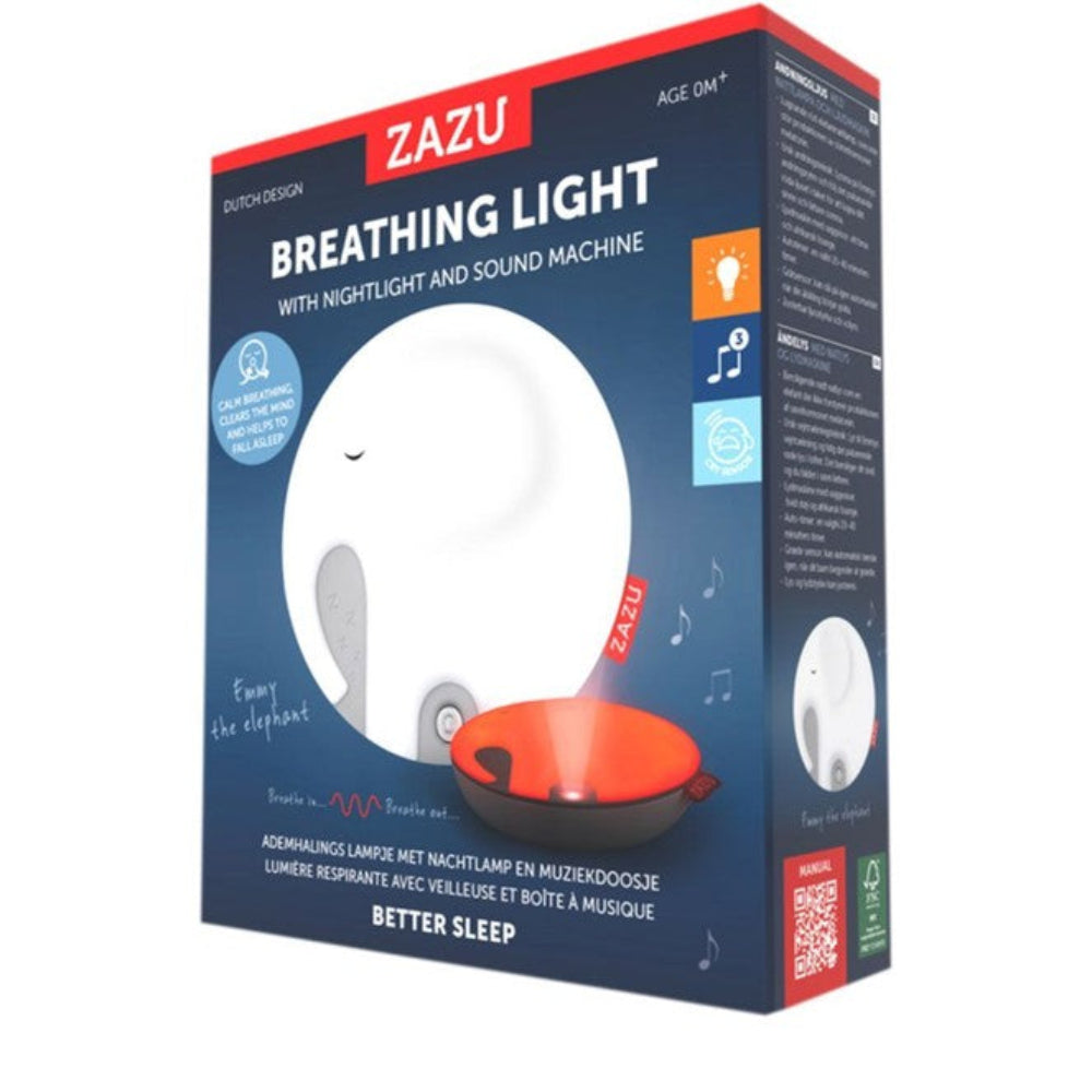 Zazu Emmy The Elephant Breathing Light with Nightlight + Sound Machine