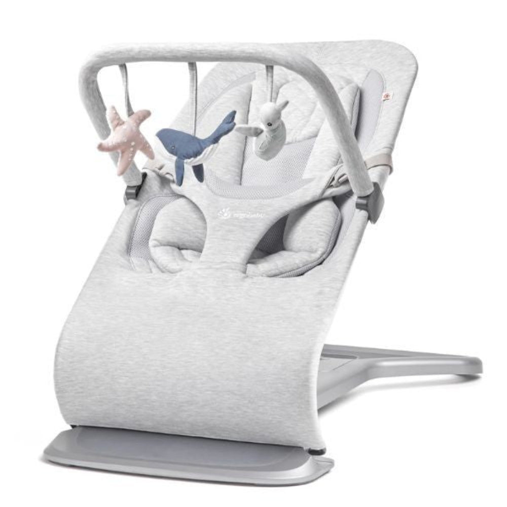 Ergobaby Evolve 3 in 1 Bouncer Ocean Wonder Toy Bar - Light Grey