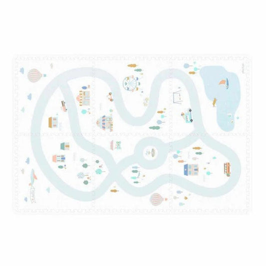 Play and Go EVA 6 piece Puzzlemat - Village/Terrazzo