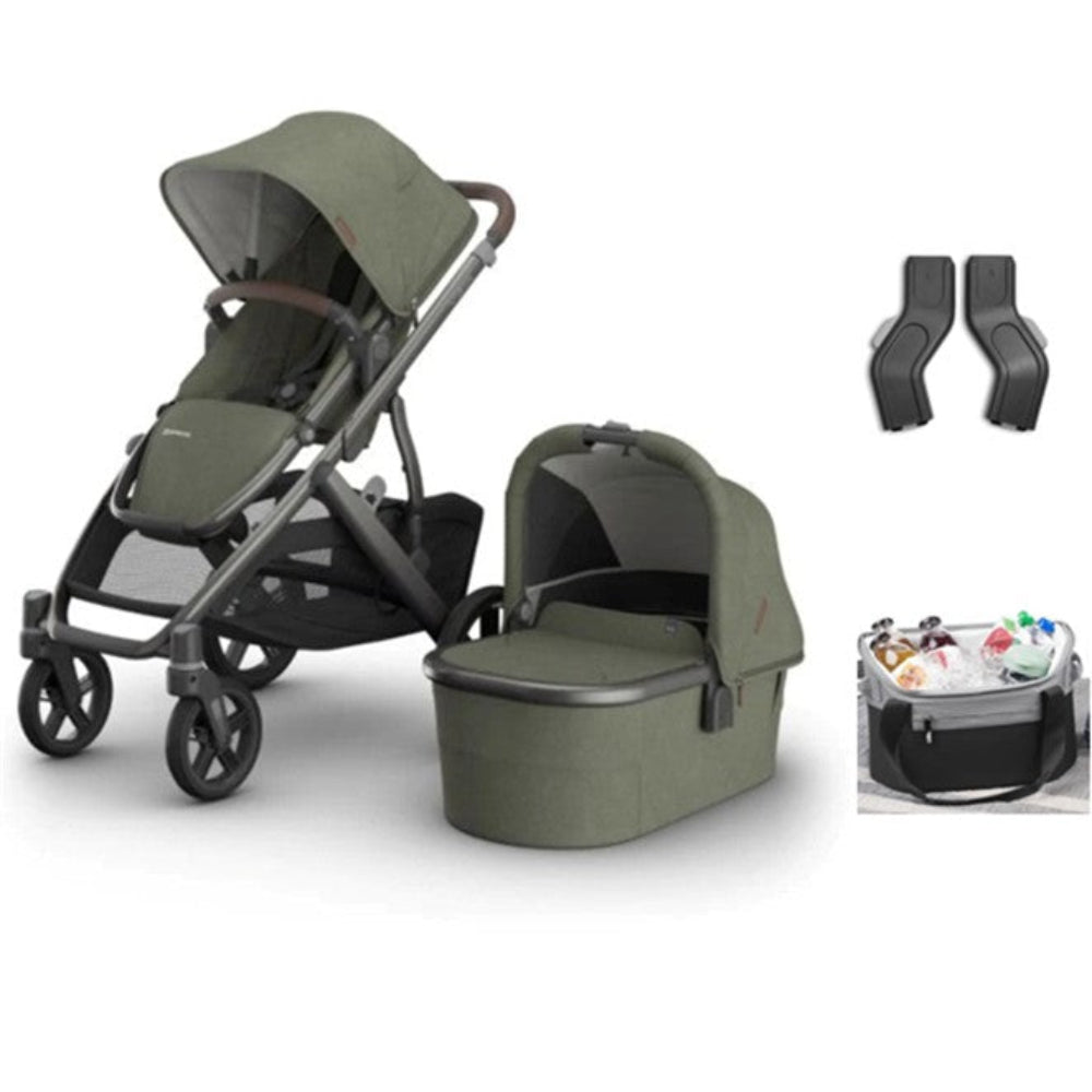 UPPAbaby VISTA V3 with Bassinet - Evelyn with BONUS Upper Adaptors and Bevvy Bag