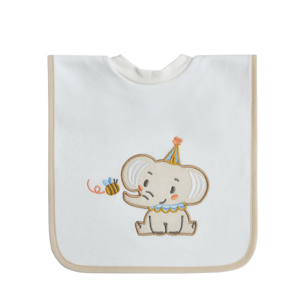 Big Softies Bib Popover 3 Pk - Elephant