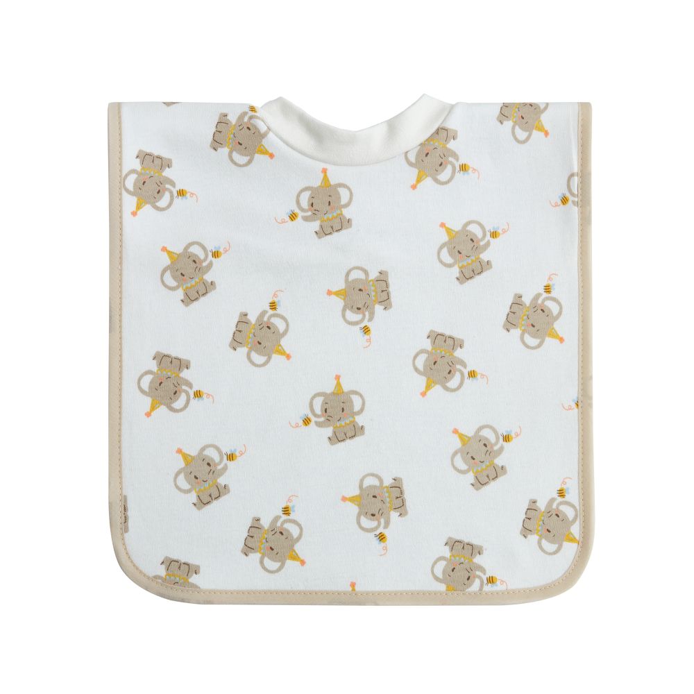 Big Softies Bib Popover 3 Pk - Elephant
