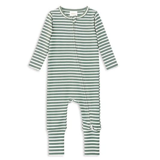 Milky Clothing Fern Stripe Zip Romper